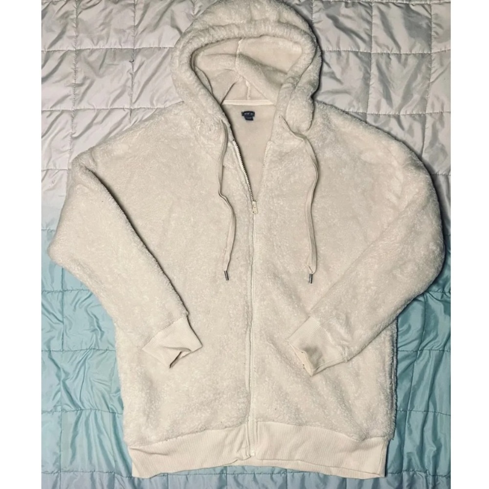 Aerie fux fur oversized zip up hoodie